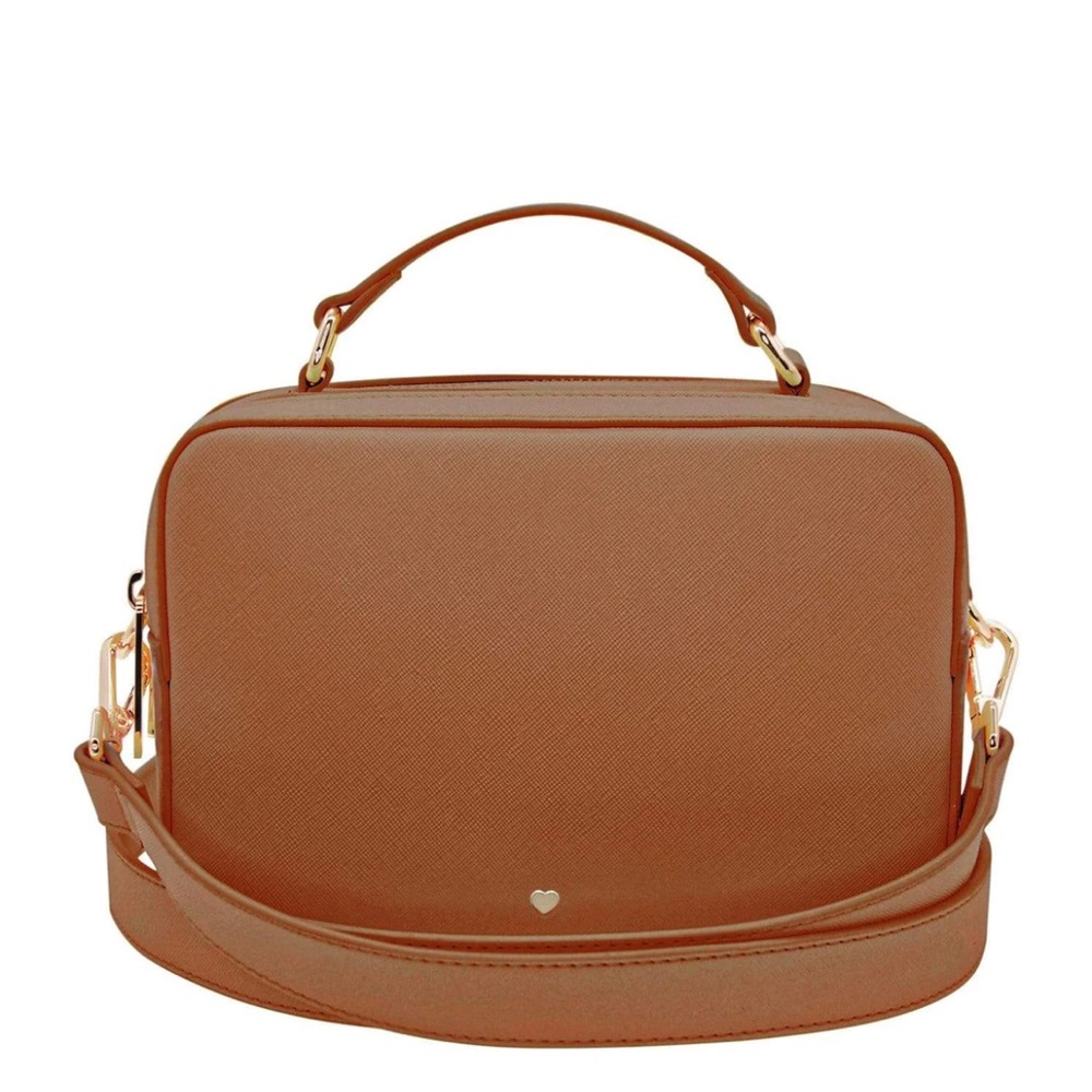 Tan vegan leather cross body